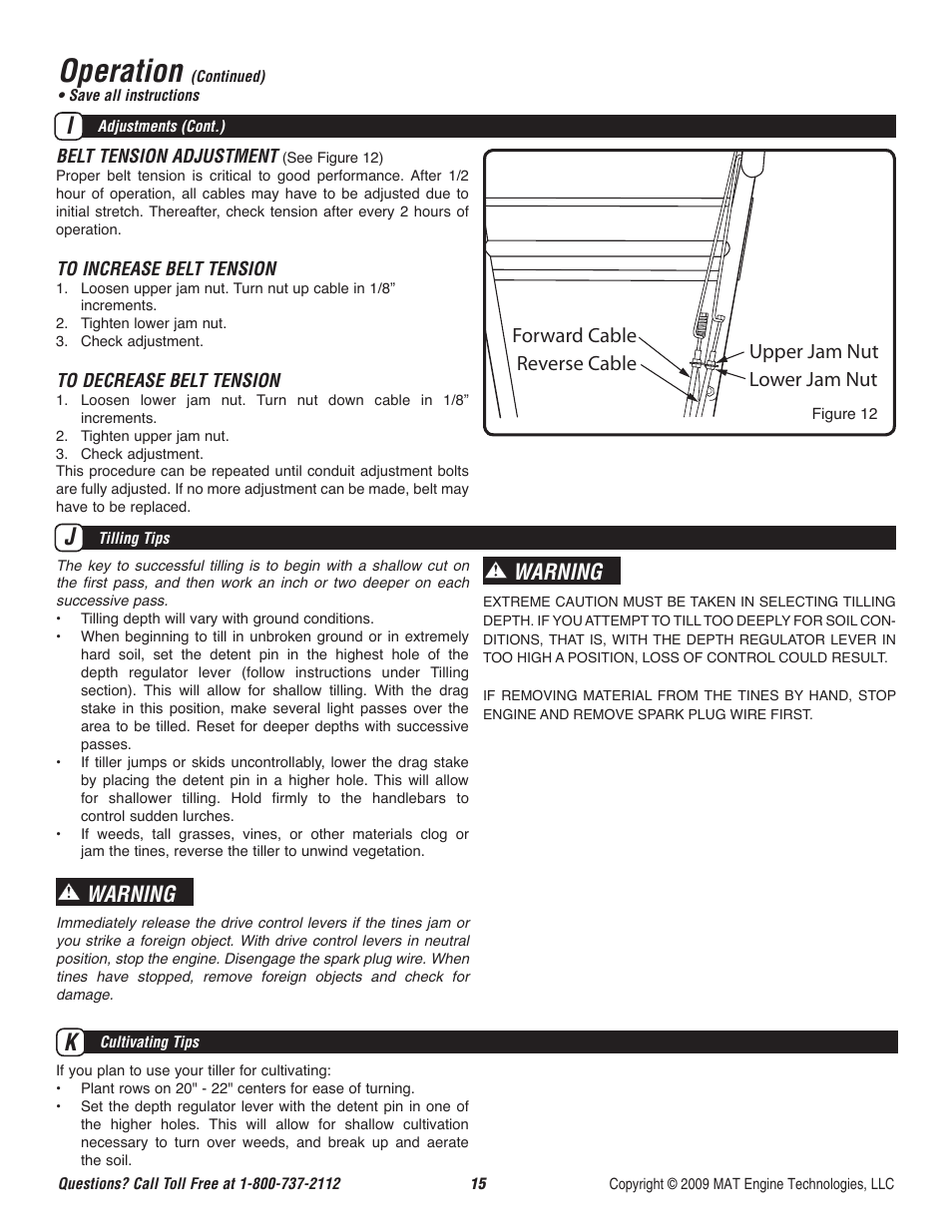 Operation, Warning | Powermate P-RTT-196MD User Manual | Page 16 / 52