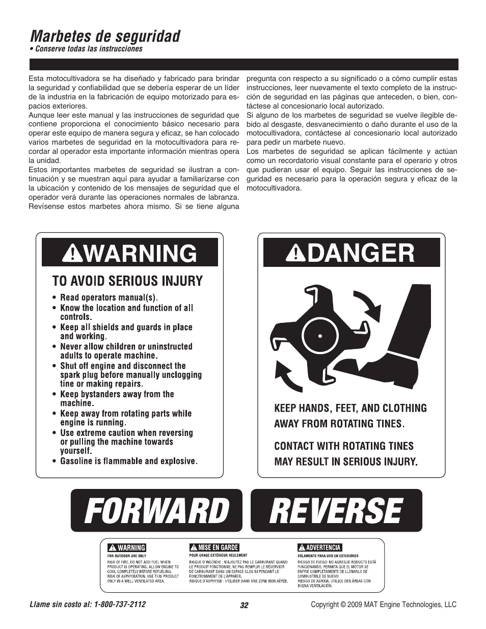 Marbetes de seguridad | Powermate P-RTT-196MD User Manual | Page 33 / 52