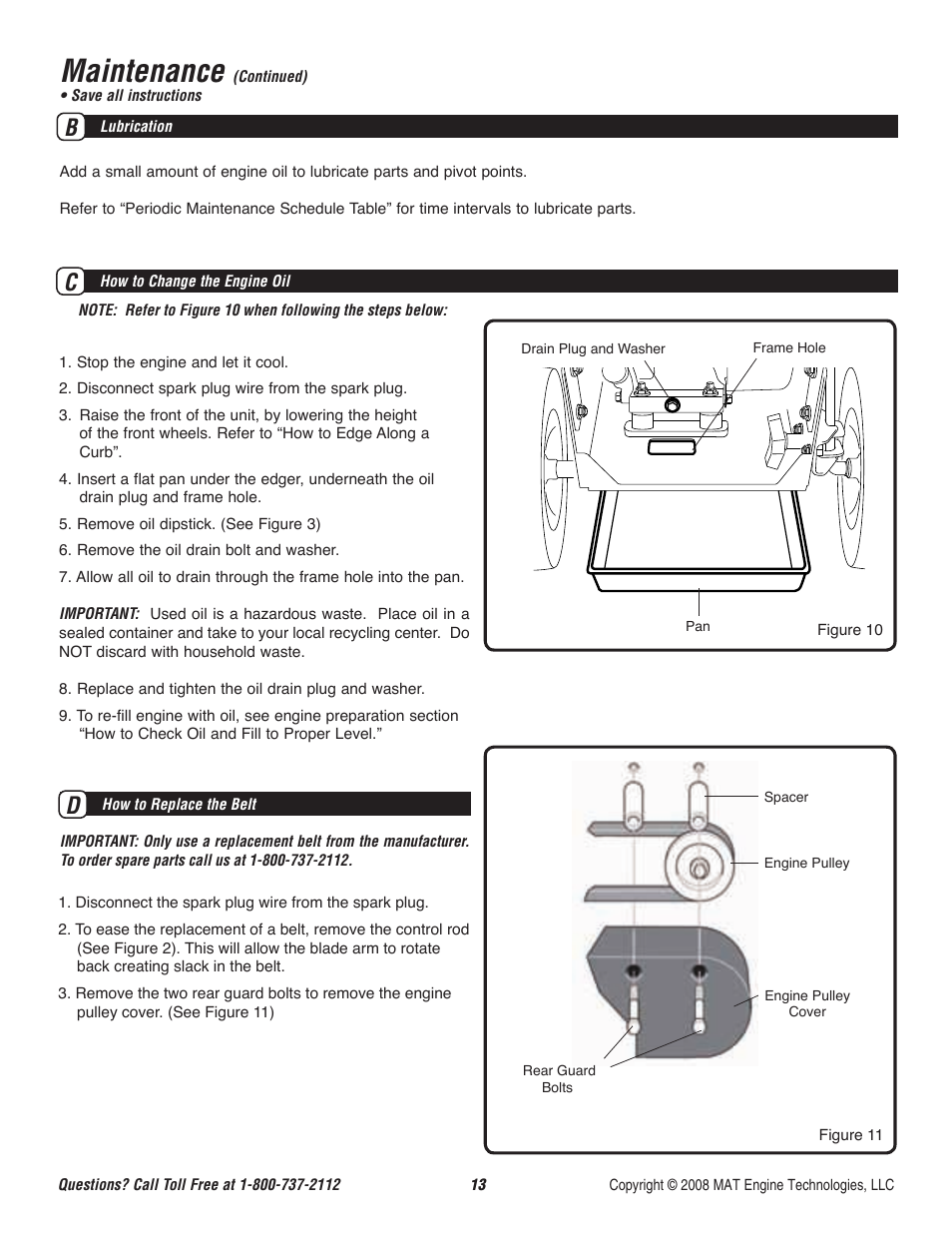 Maintenance | Powermate P-WLE-1639 User Manual | Page 14 / 44