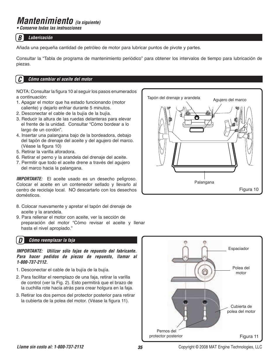 Mantenimiento | Powermate P-WLE-1639 User Manual | Page 36 / 44