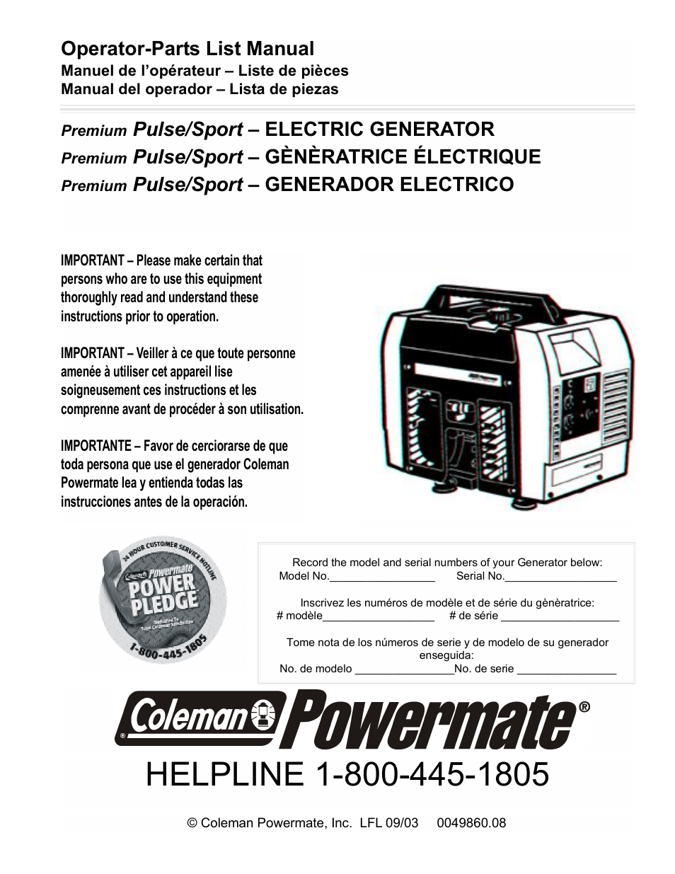 Powermate PC0401852 User Manual | 36 pages