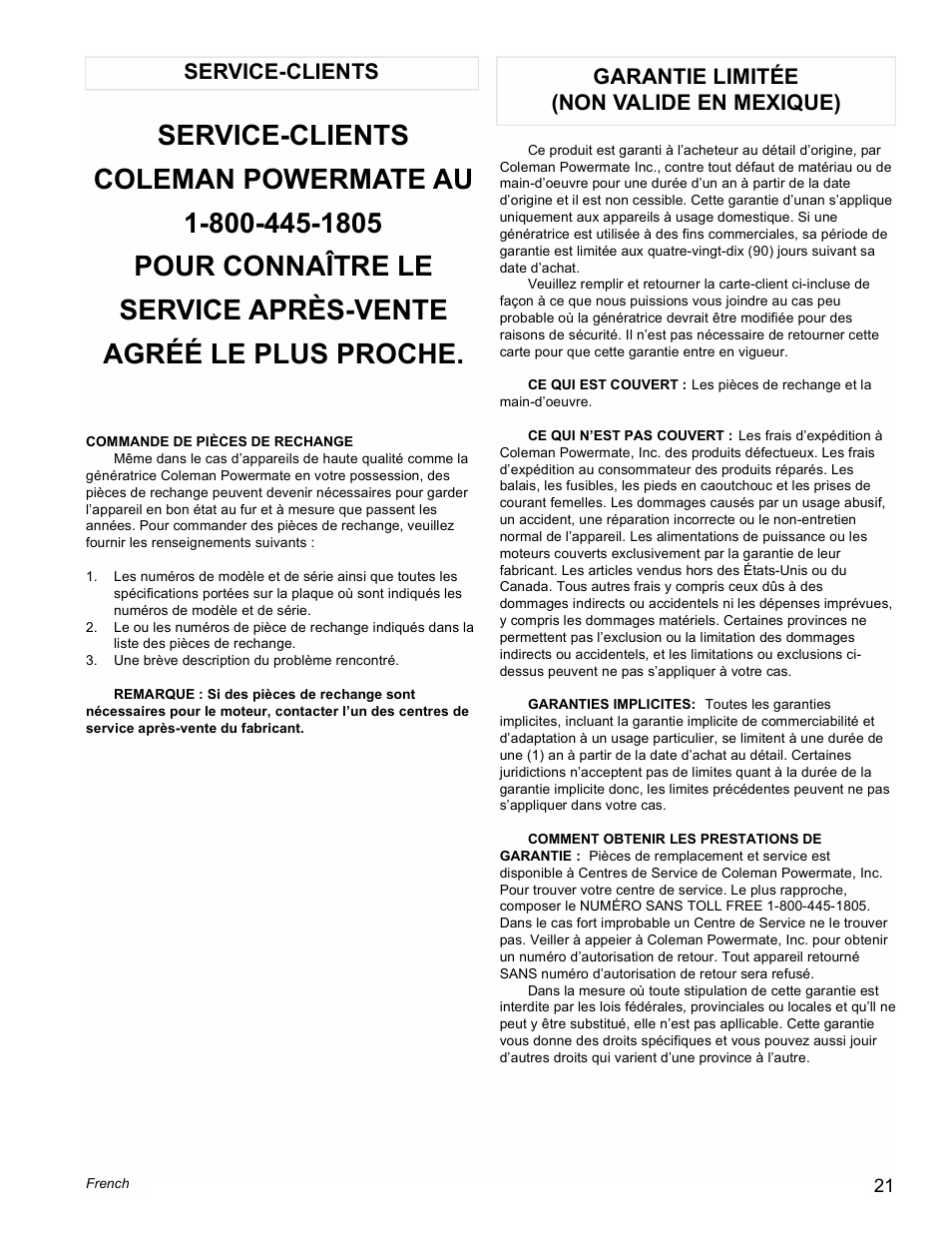 Powermate PC0401852 User Manual | Page 21 / 36