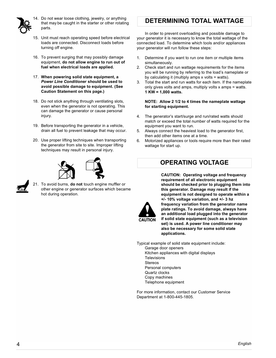 Determining total wattage, Operating voltage | Powermate PC0401852 User Manual | Page 4 / 36