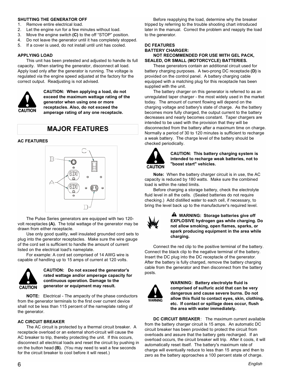 Major features | Powermate PC0401852 User Manual | Page 6 / 36