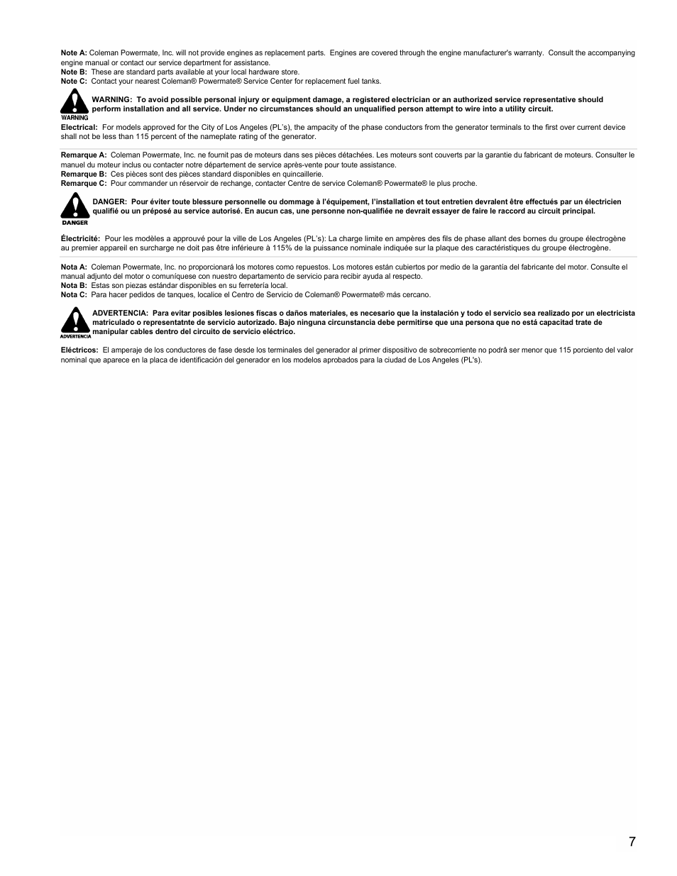 Powermate PC0523202 User Manual | Page 7 / 8