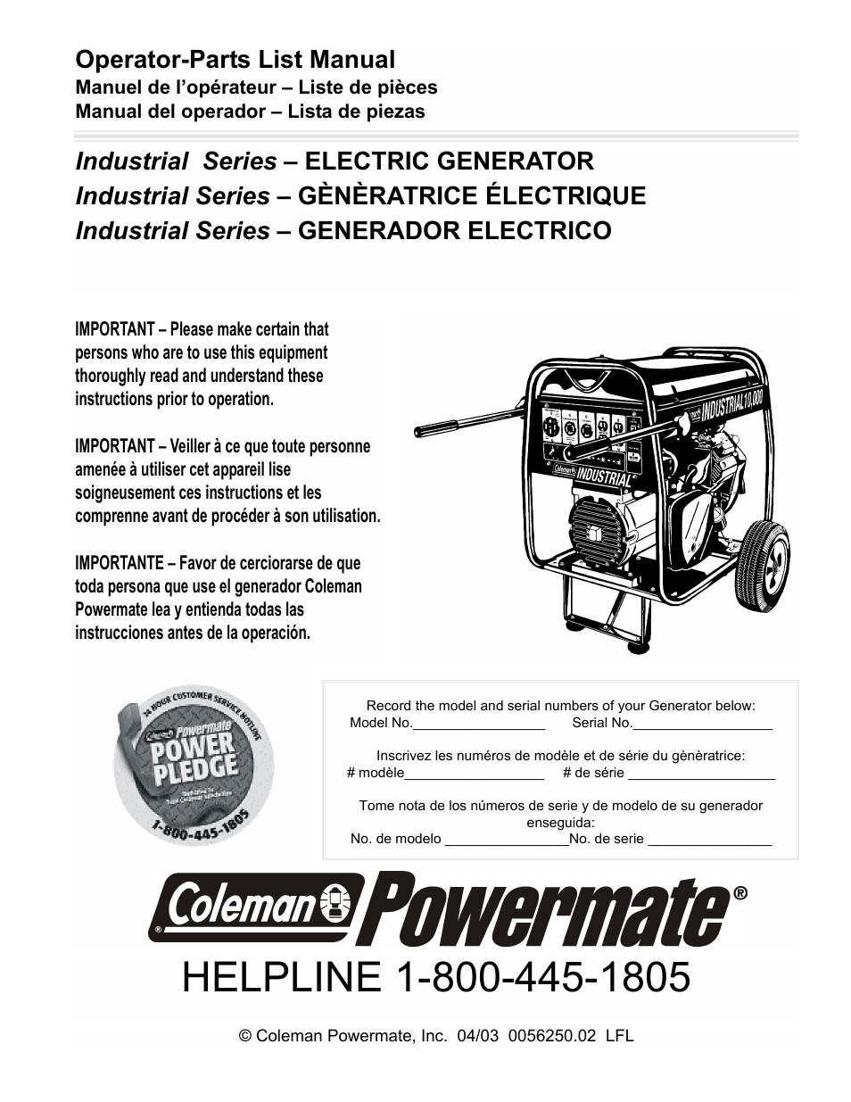 Powermate PM0612023 User Manual | 42 pages