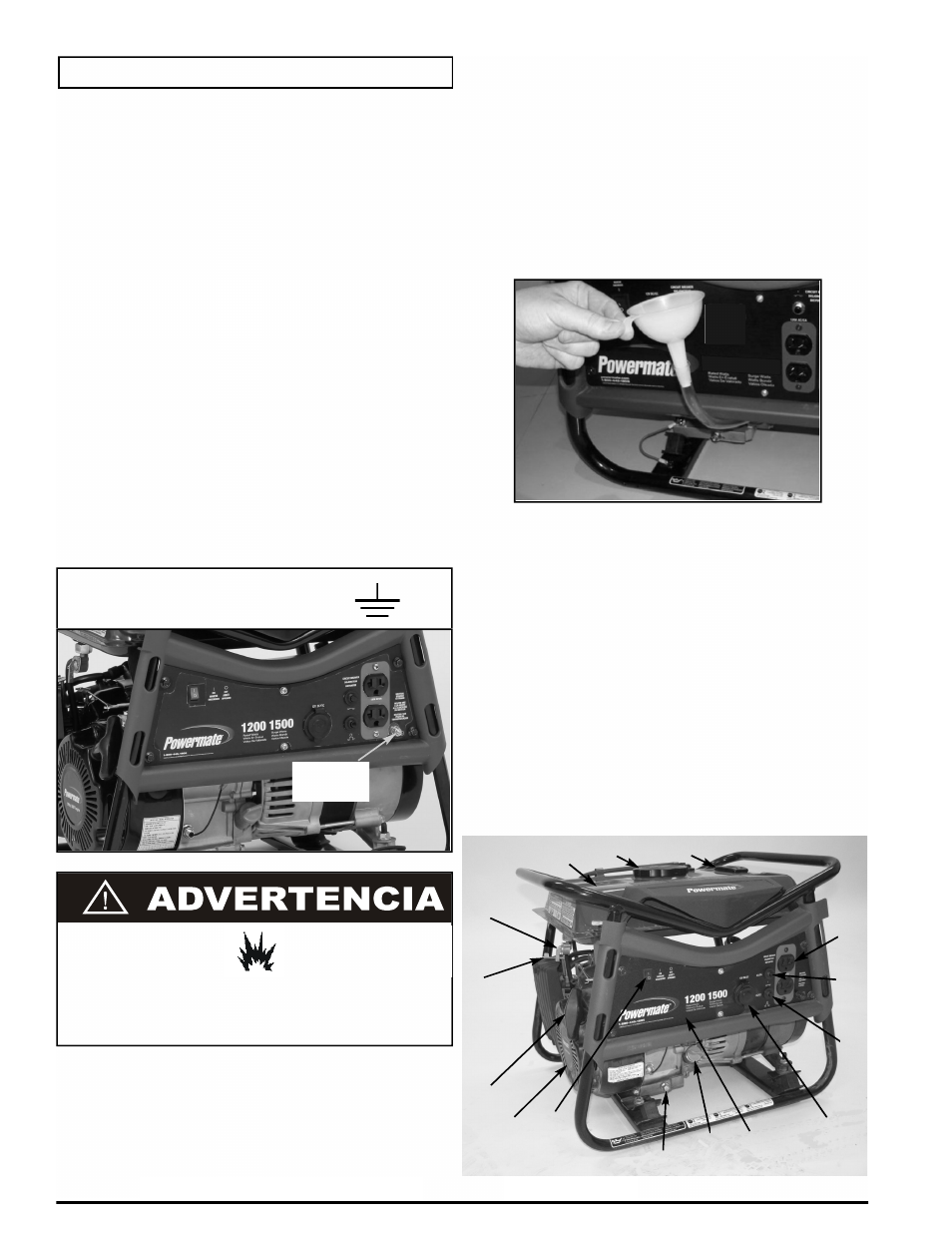 Antes de la operacion | Powermate PM0101207.01 User Manual | Page 28 / 40