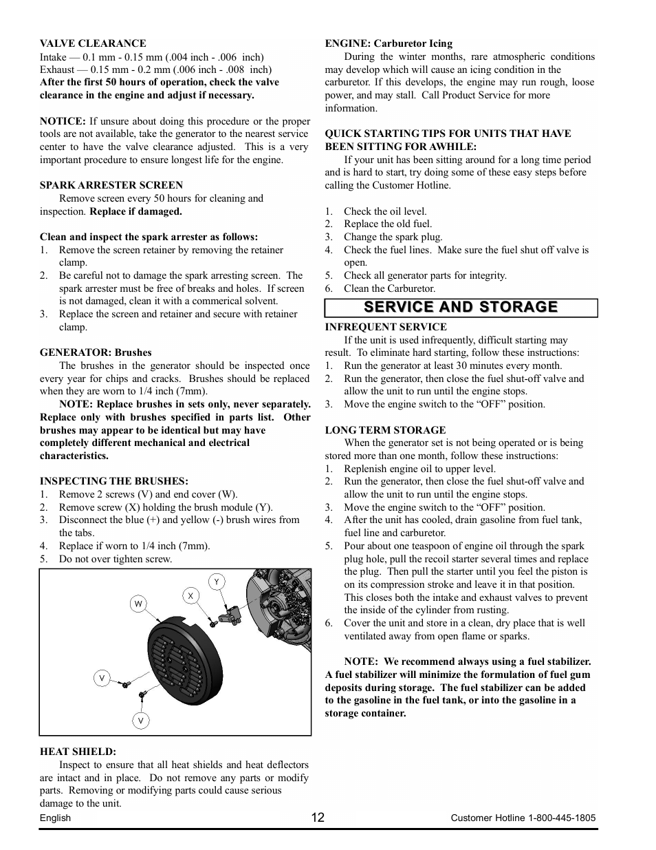 Service and storage | Powermate PM0103008.01 User Manual | Page 12 / 44