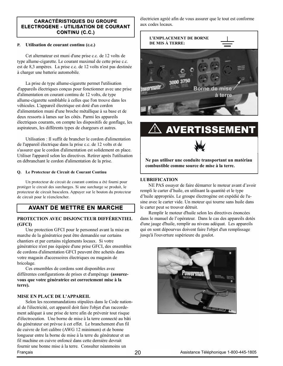 Powermate PM0103008.01 User Manual | Page 20 / 44