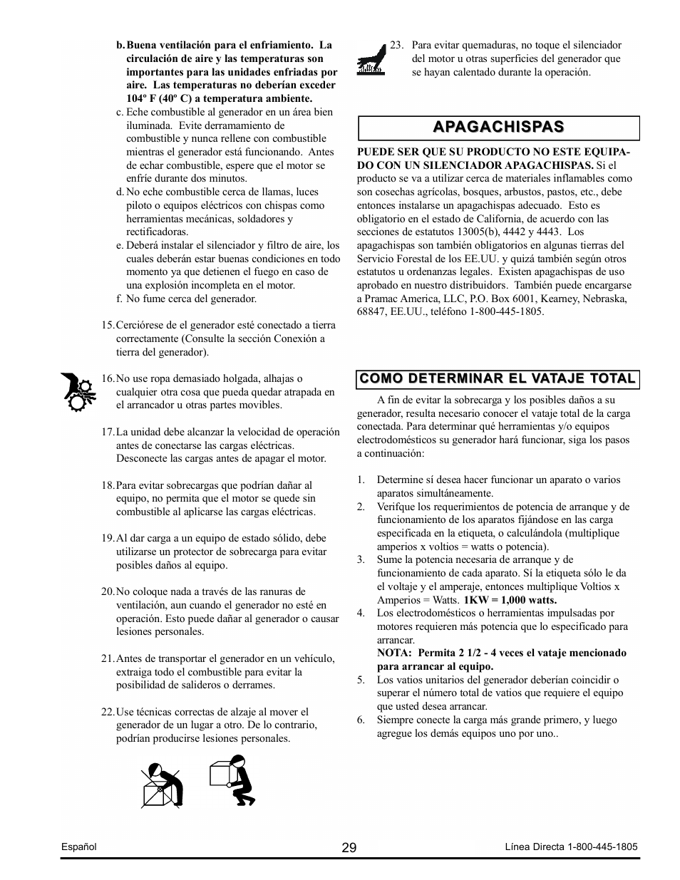 Apagachispas | Powermate PM0103008.01 User Manual | Page 29 / 44