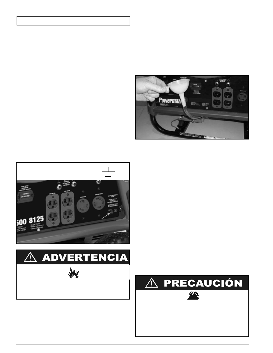 Antes de la, Antes de la operacion operacion | Powermate PM0106507 User Manual | Page 32 / 48