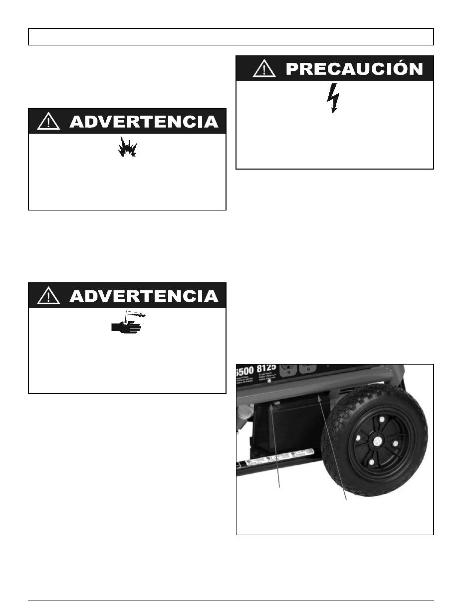 Arranque eléctrico | Powermate PM0106507 User Manual | Page 36 / 48