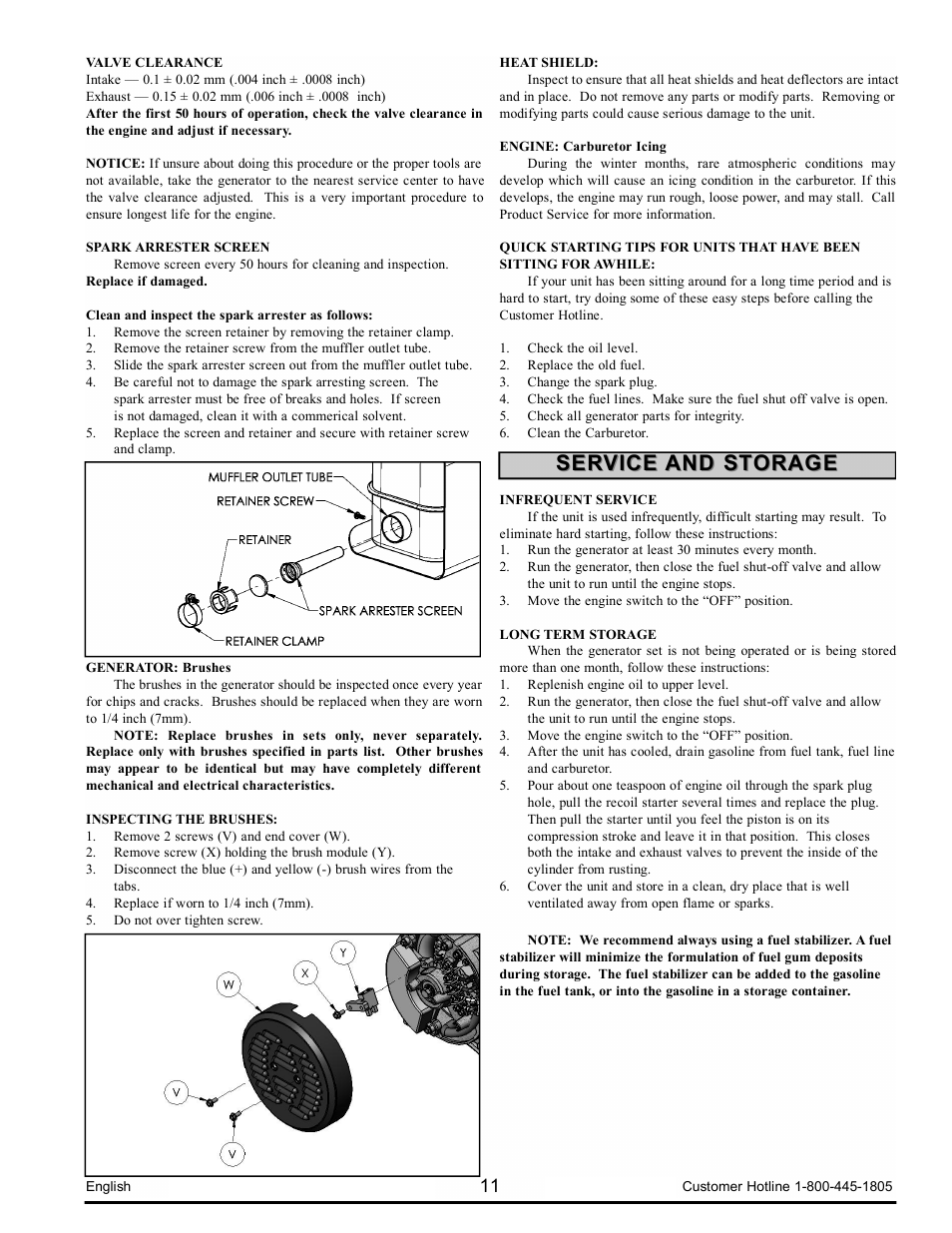 Service and storage | Powermate PM0123250.03 User Manual | Page 11 / 40