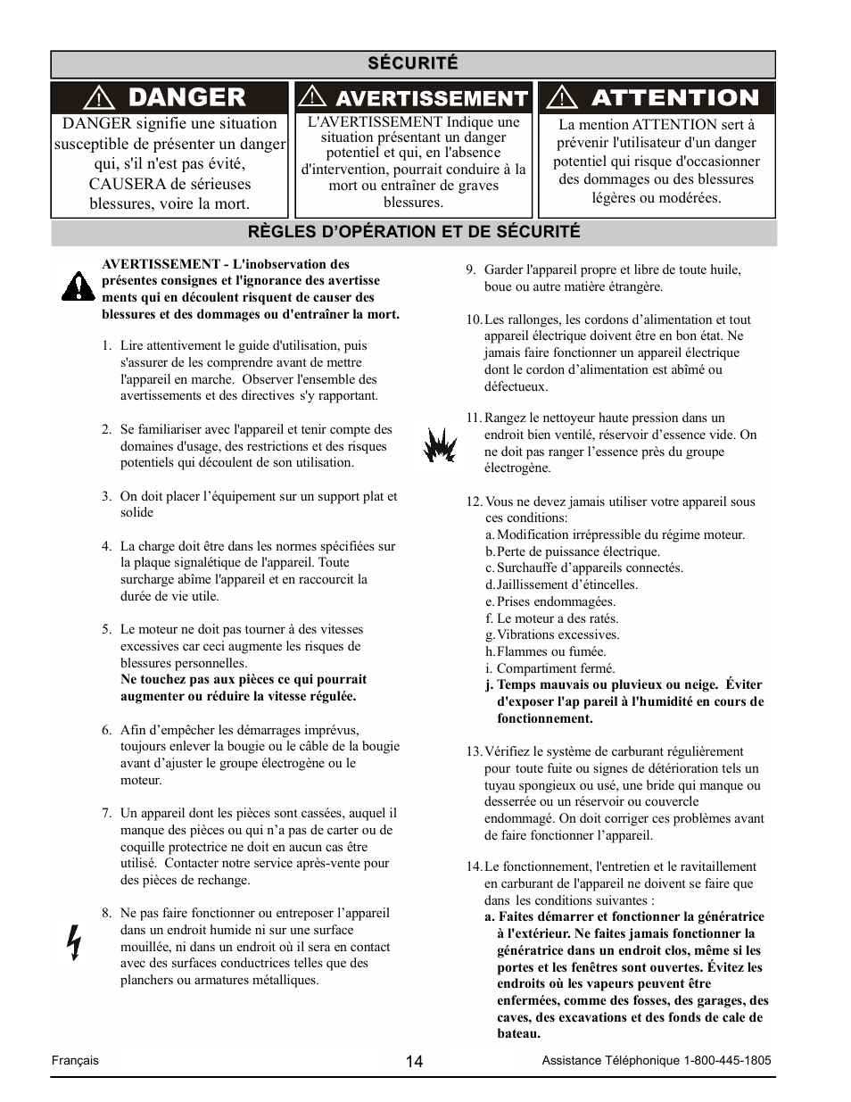 Powermate PM0123250.03 User Manual | Page 14 / 40