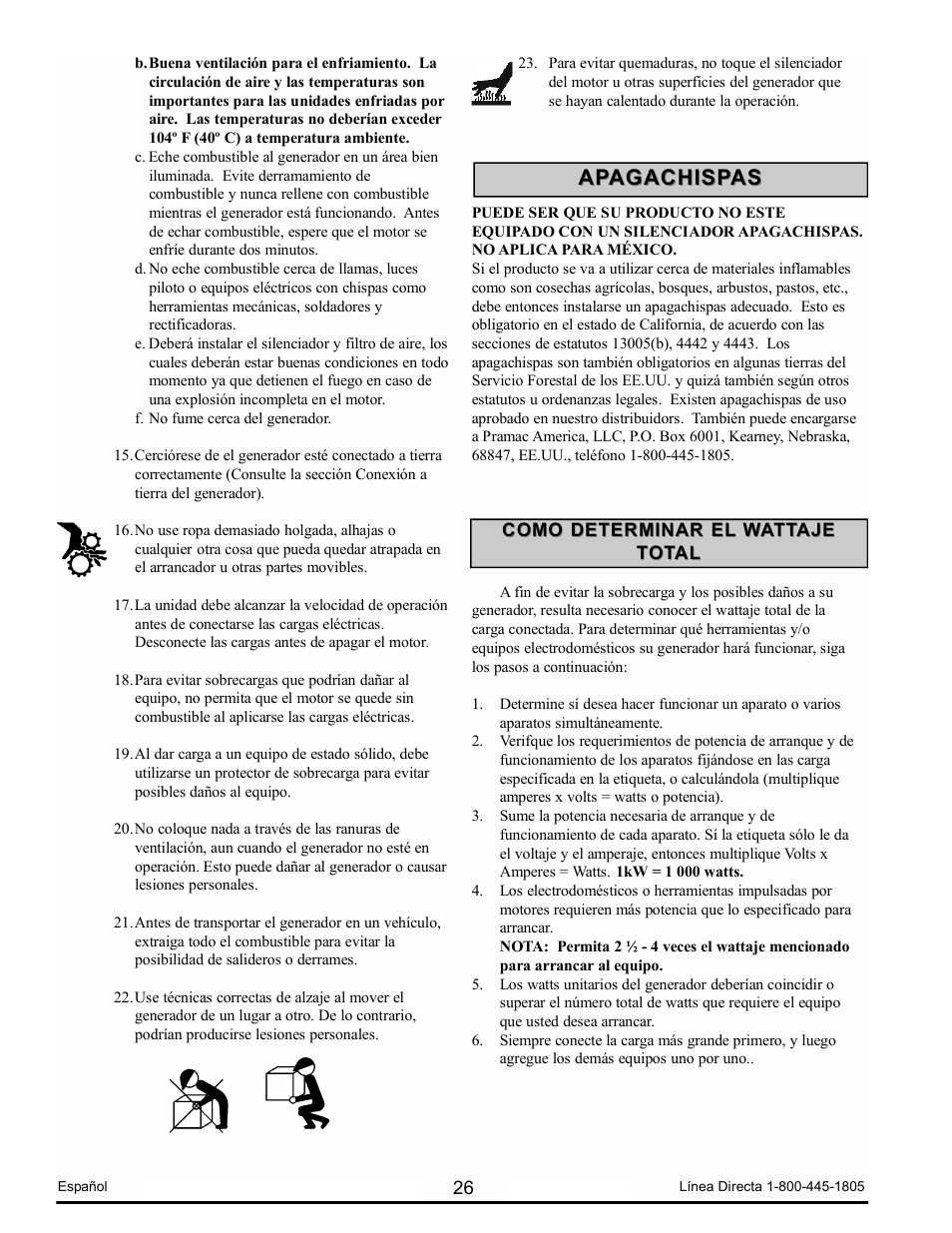 Apagachispas | Powermate PM0123250.03 User Manual | Page 26 / 40