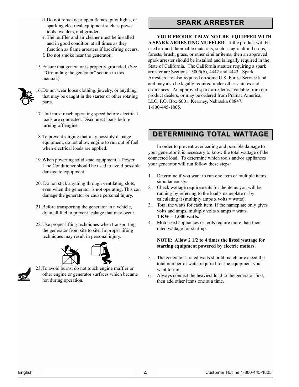 Spark arrester | Powermate PM0123250.03 User Manual | Page 4 / 40