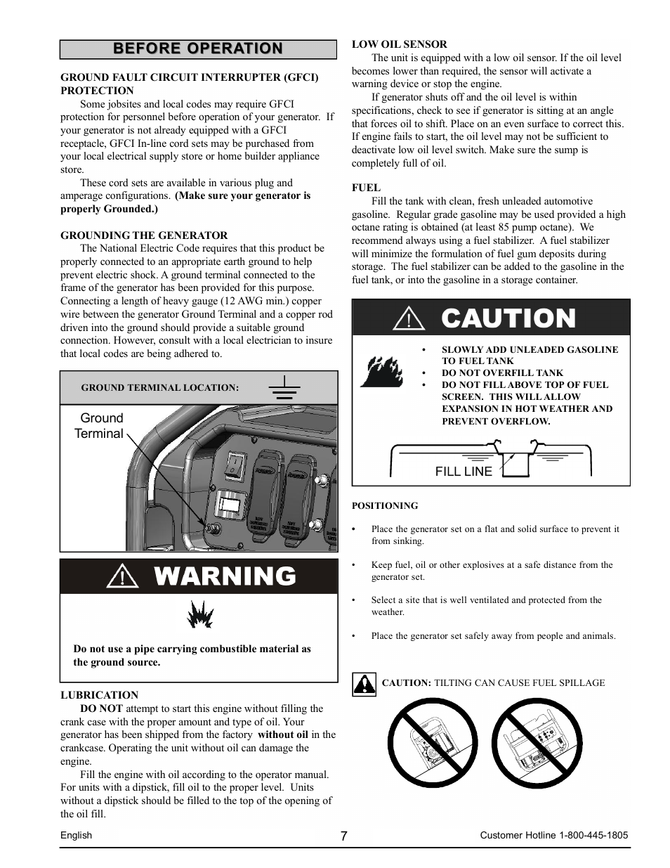 Before operation | Powermate PM0123250.03 User Manual | Page 7 / 40