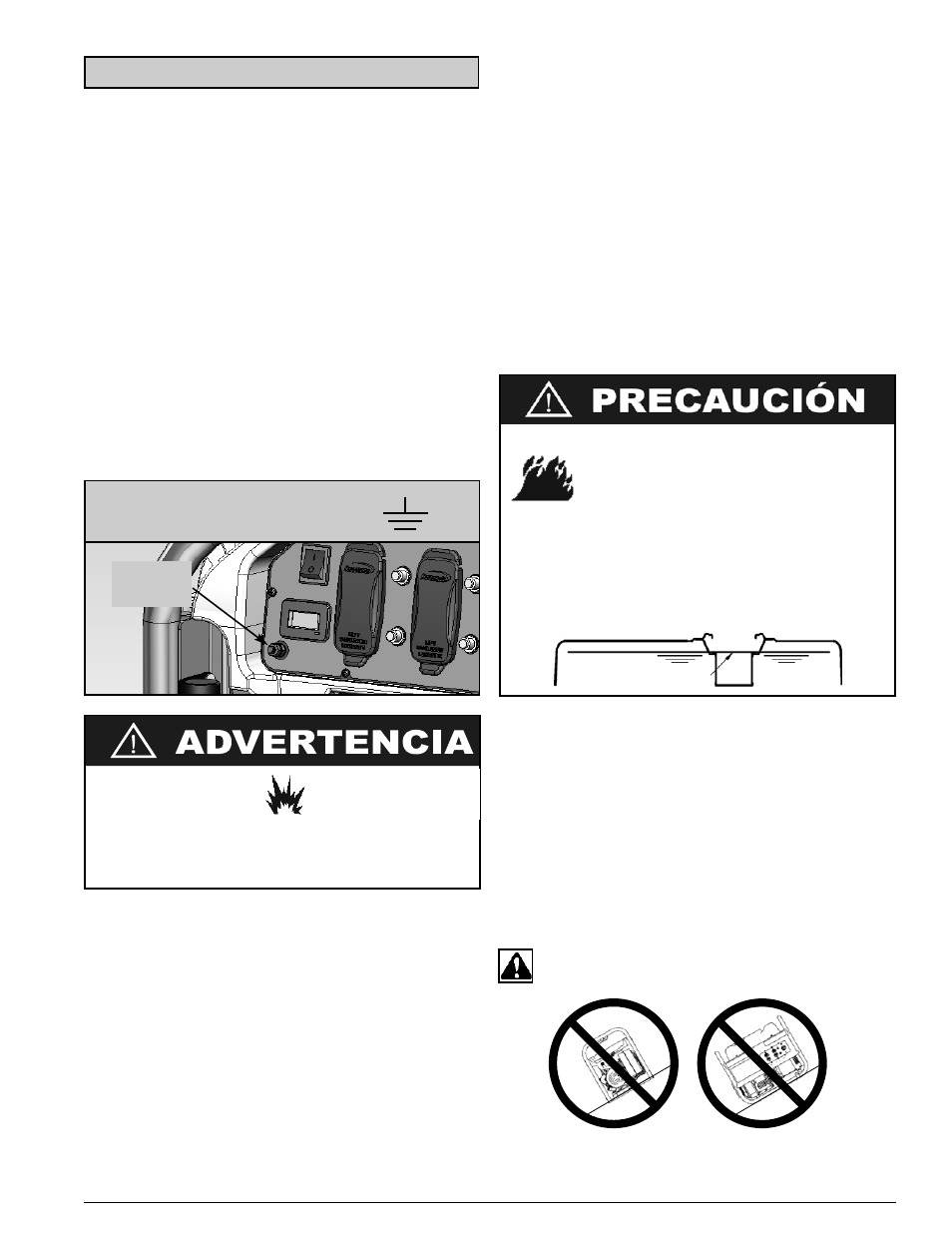 Antes de la, Antes de la operacion operacion | Powermate PM0125500 User Manual | Page 27 / 40
