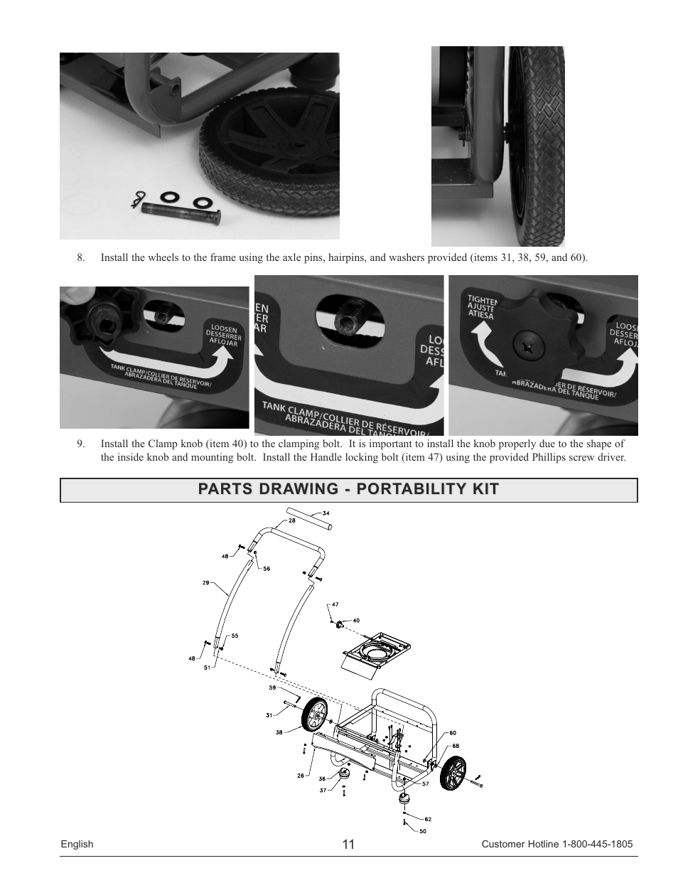 Parts drawing - portability kit | Powermate PM0133250 User Manual | Page 11 / 64