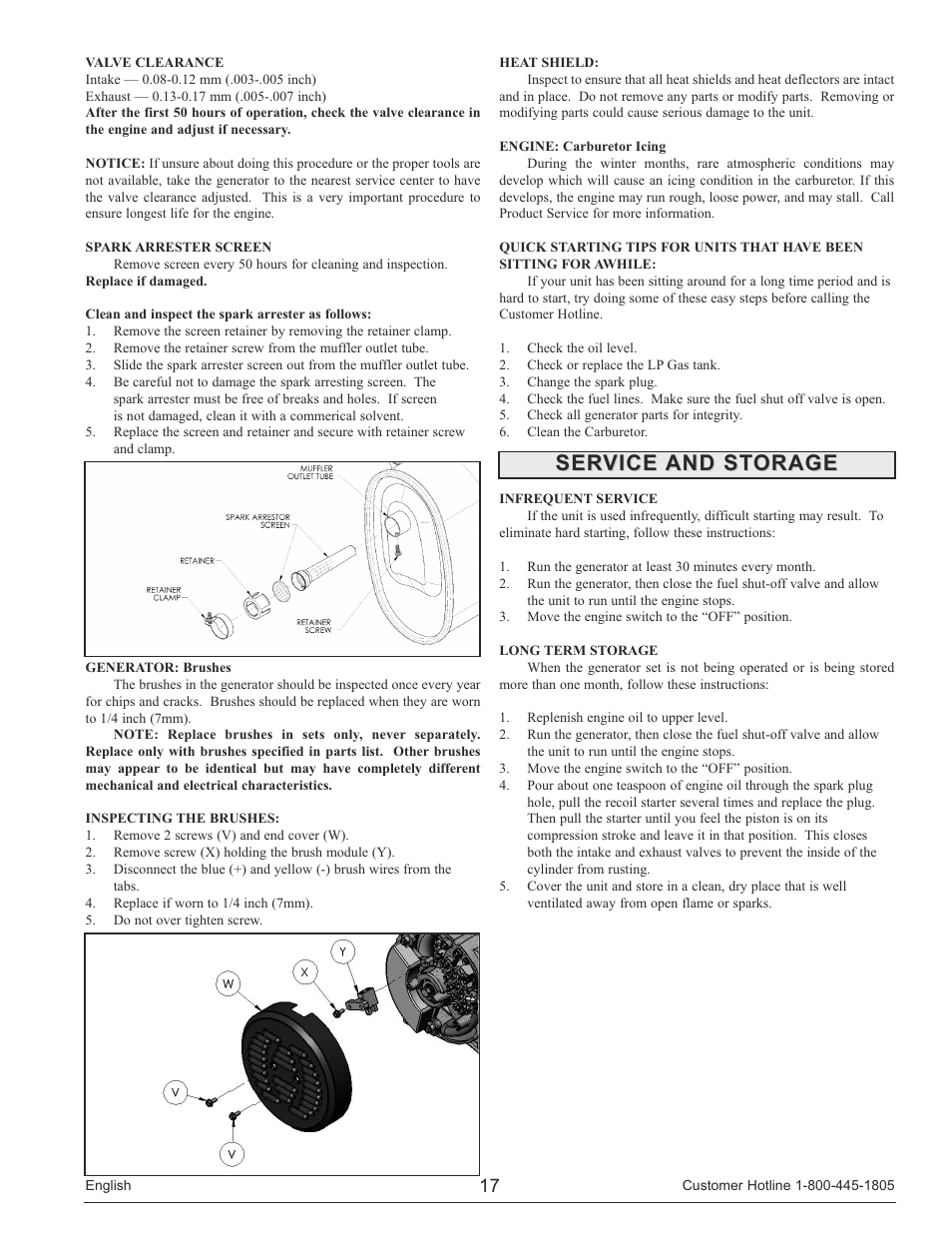 Service and storage | Powermate PM0133250 User Manual | Page 17 / 64