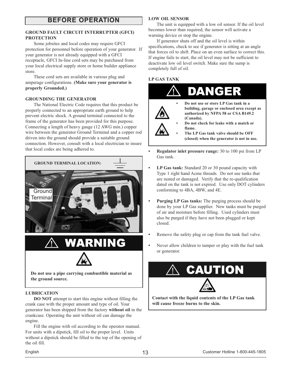Before operation | Powermate PM0135500 User Manual | Page 13 / 72