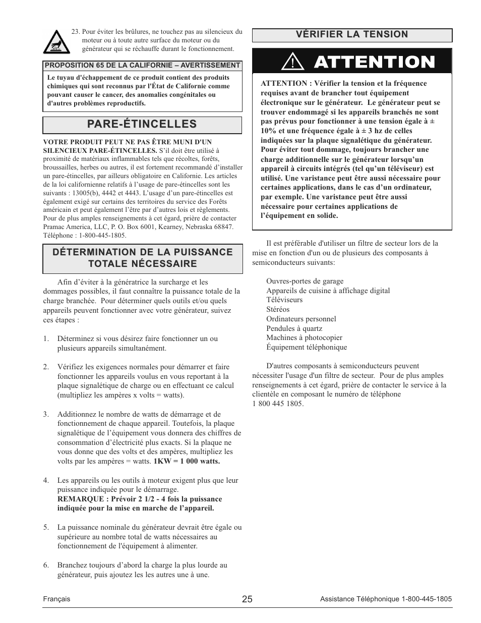 Pare-étincelles | Powermate PM0135500 User Manual | Page 25 / 72