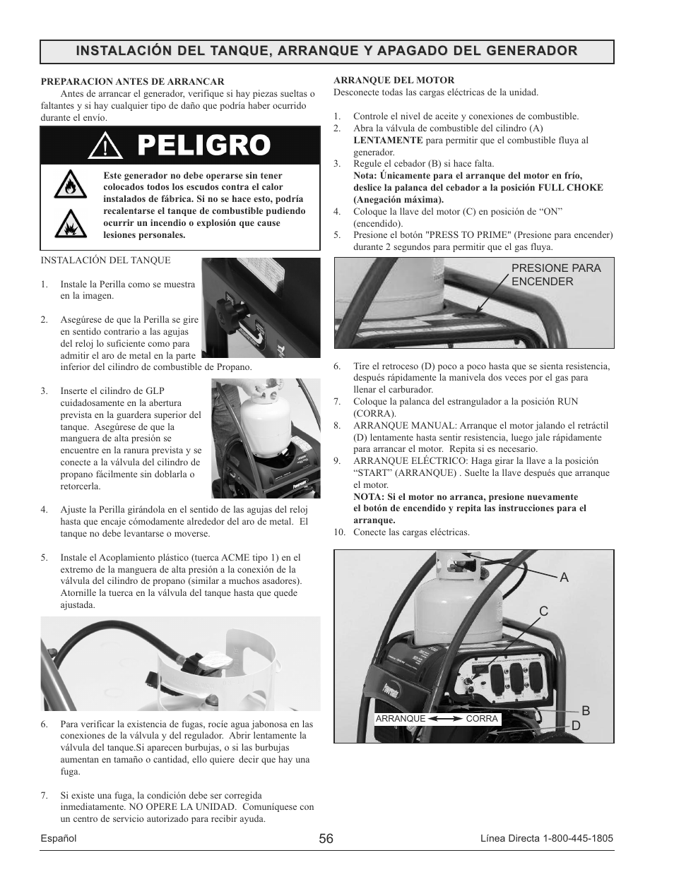 Da c b | Powermate PM0135500 User Manual | Page 56 / 72