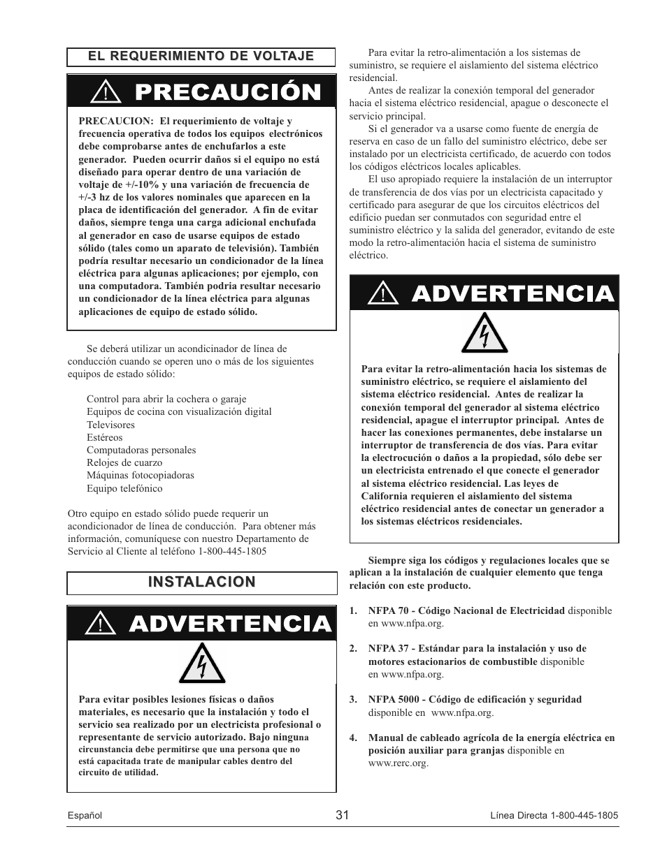 Instalacion | Powermate PM0143250 User Manual | Page 31 / 48