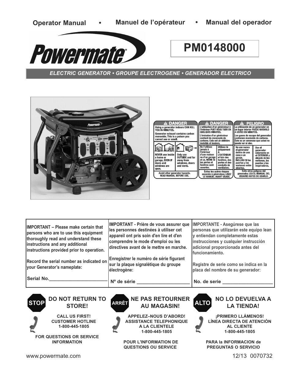 Powermate PM0148000 User Manual | 52 pages