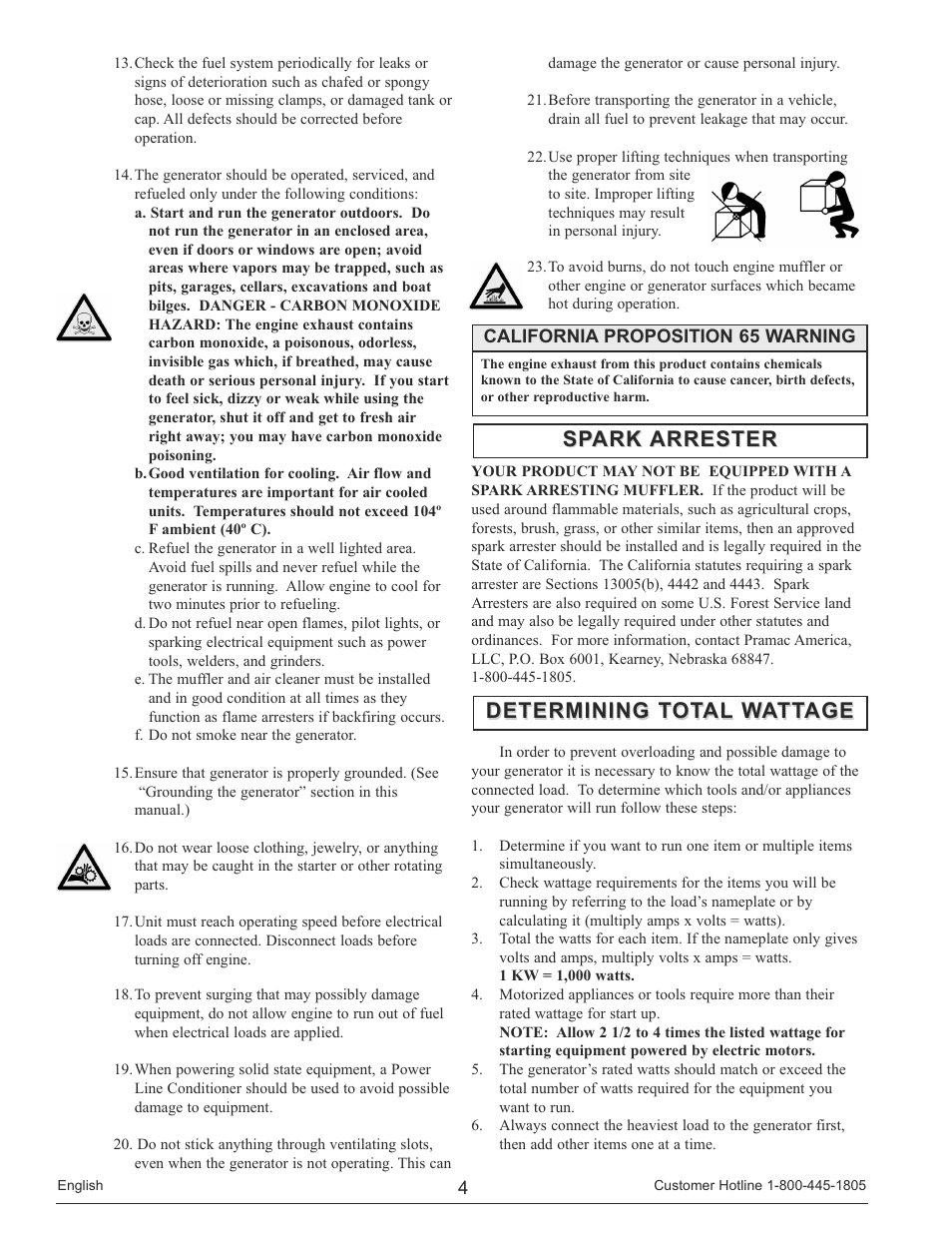 Spark arrester | Powermate PM0148000 User Manual | Page 4 / 52