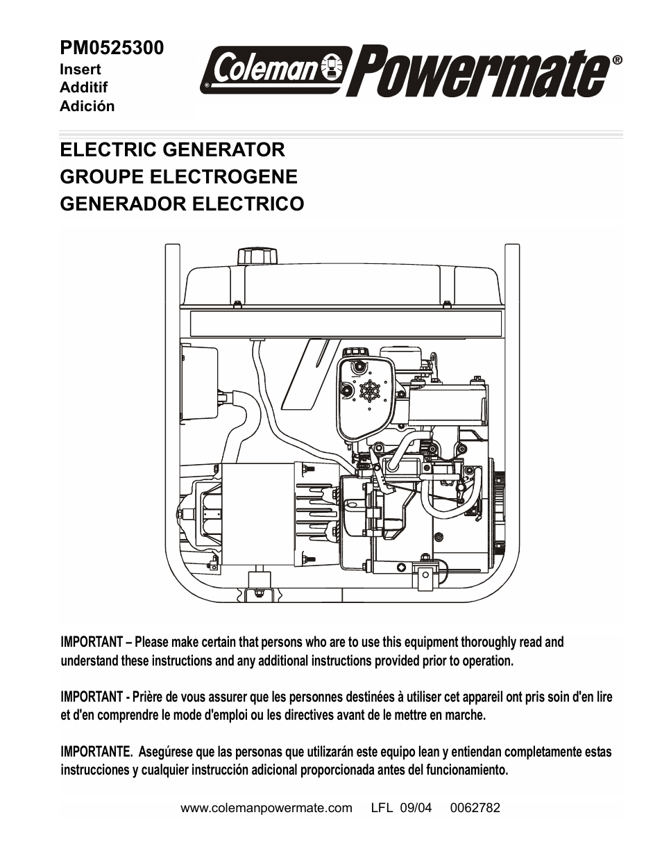 Powermate PM0525300 User Manual | 8 pages