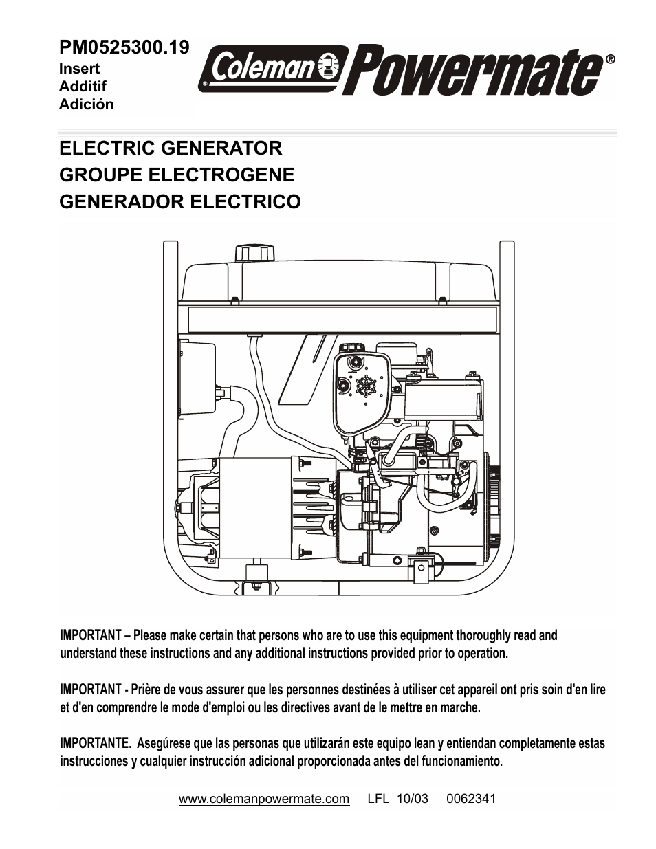 Powermate PM0525300.19 User Manual | 8 pages