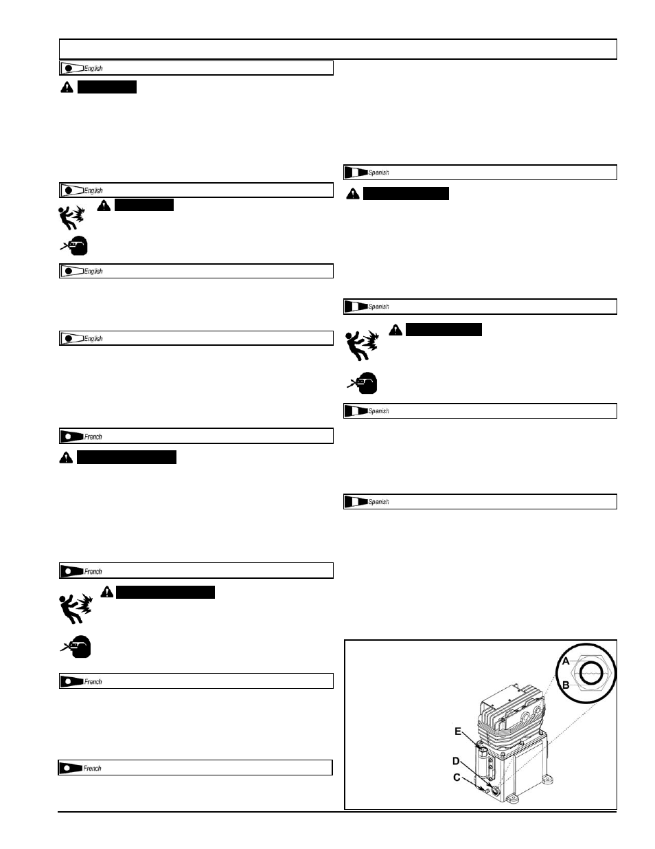 Maintenance \ entretien \ mantenimiento | Powermate SPA0502054 User Manual | Page 16 / 24