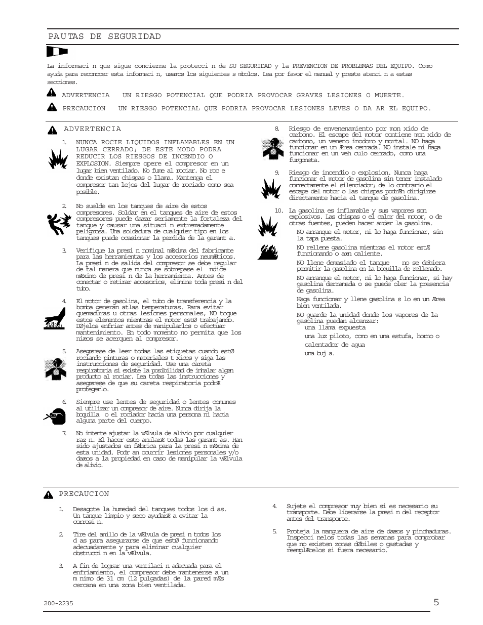 Pa u tas de seguridad | Powermate CT5590816.02 User Manual | Page 5 / 28