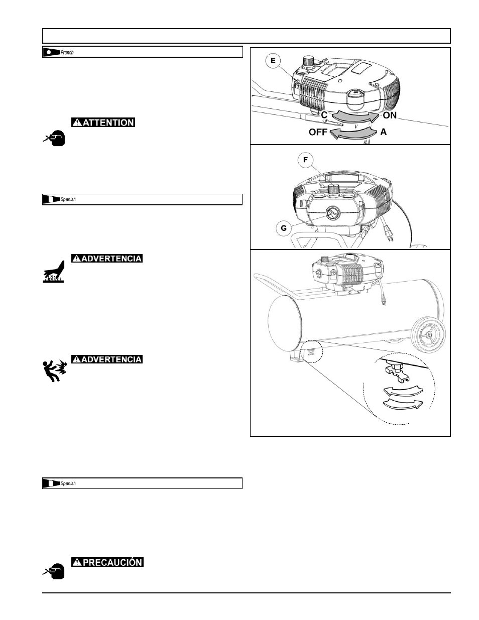 Mode d’emploi \ instrucciones operativas | Powermate HPA1581909.01 User Manual | Page 14 / 24