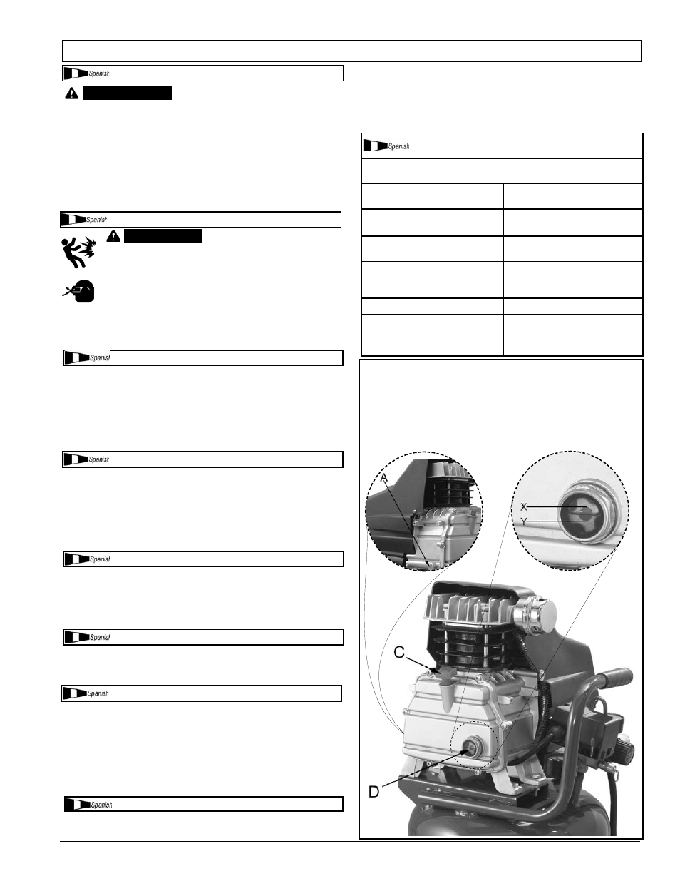 Mantenimiento, Entretien péridique | Powermate VL1181504 User Manual | Page 16 / 24