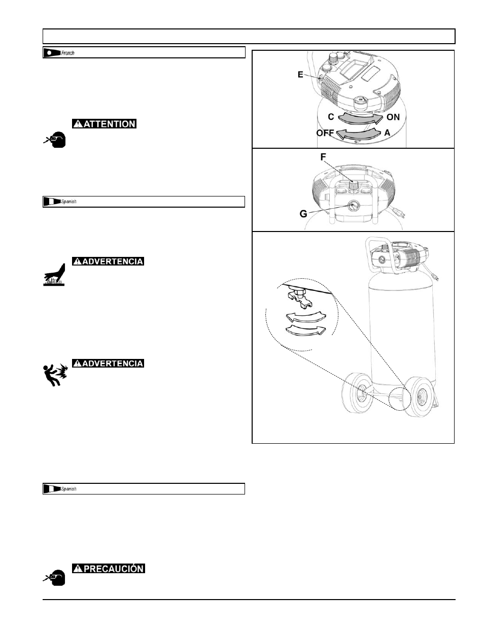 Mode d’emploi \ instrucciones operativas | Powermate VLH1583009.01 User Manual | Page 14 / 24