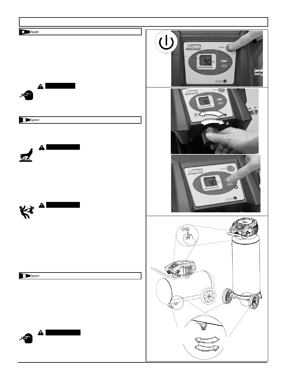 Mode d’emploi \ instrucciones operativas | Powermate VLK1581009 User Manual | Page 15 / 24