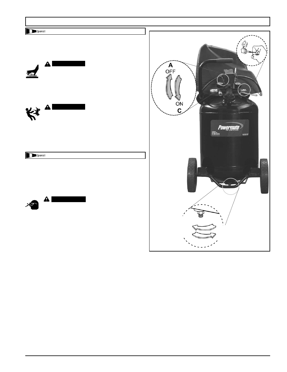 Instrucciones operativas | Powermate VLP0881203 User Manual | Page 12 / 20