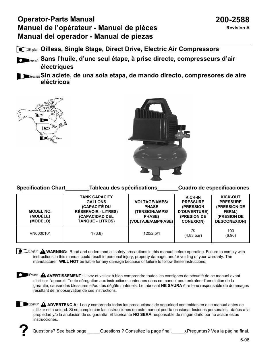 Powermate VN0000101 User Manual | 20 pages