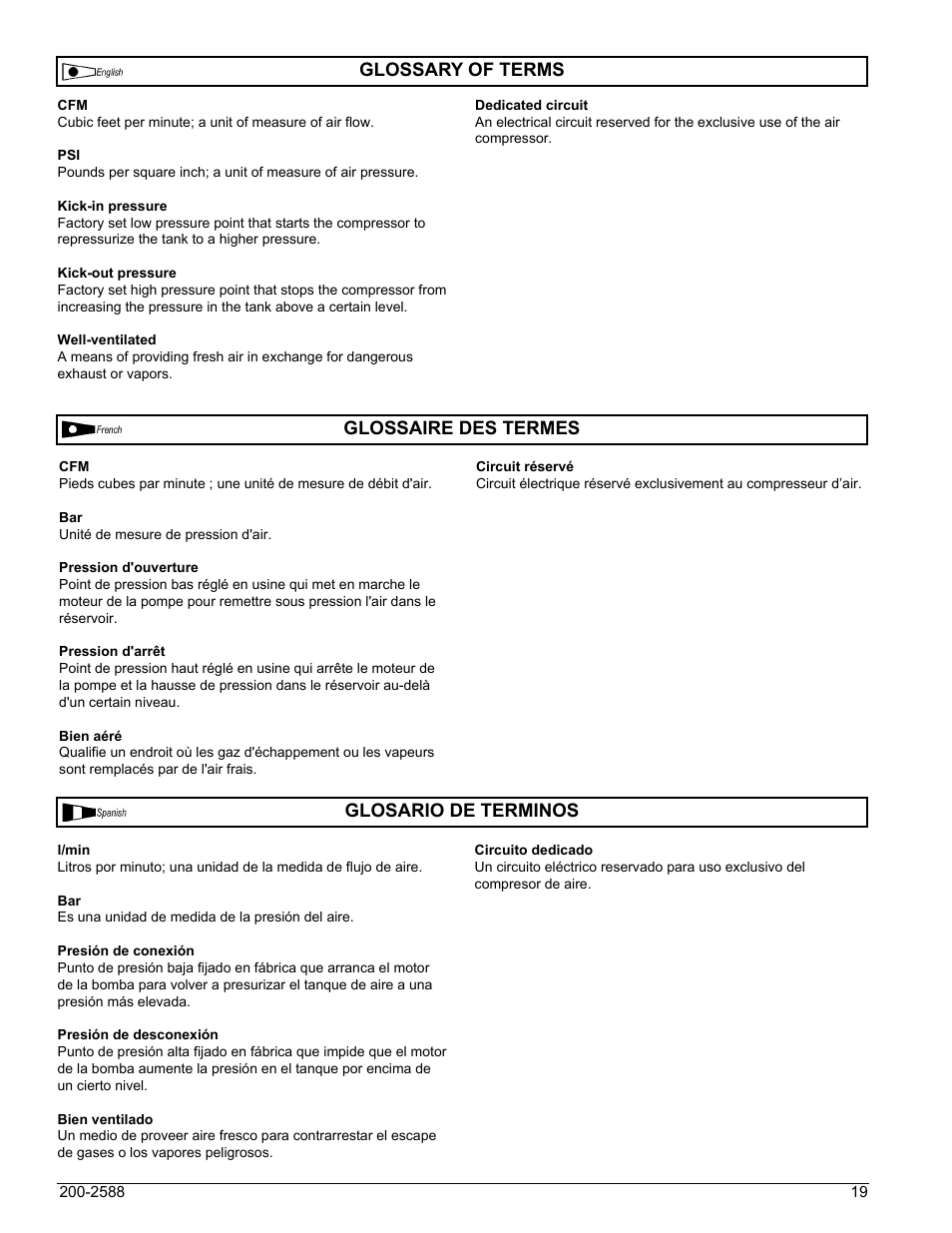 Powermate VN0000101 User Manual | Page 19 / 20