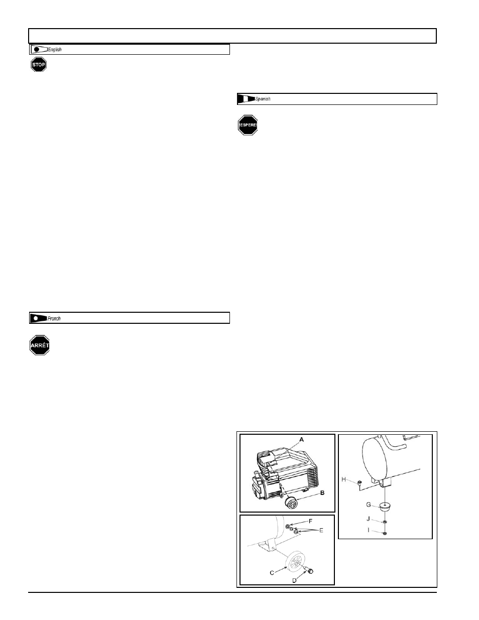 Assembly / assemblage / montaje | Powermate VP0880604 User Manual | Page 7 / 24