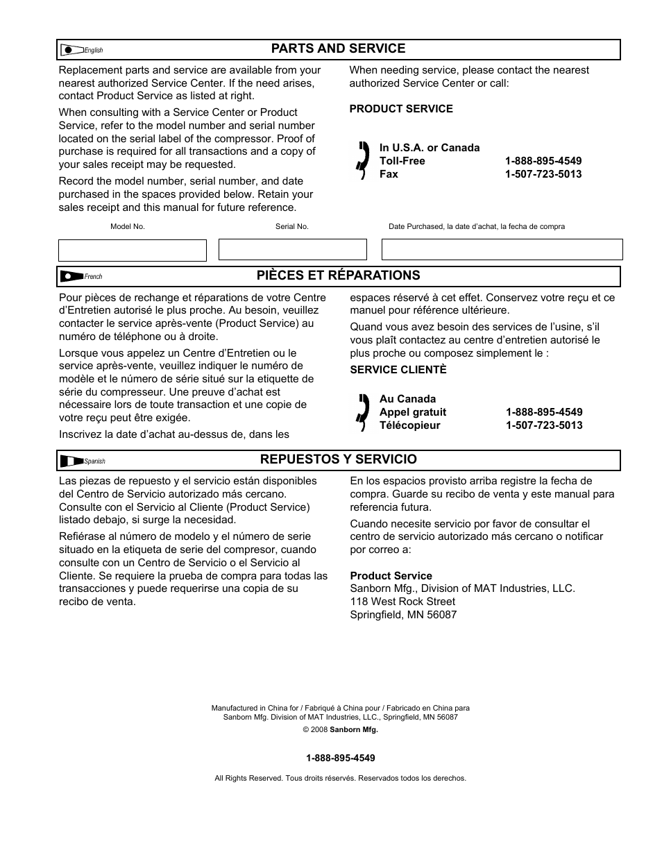 Powermate VPF0000201 User Manual | Page 20 / 20