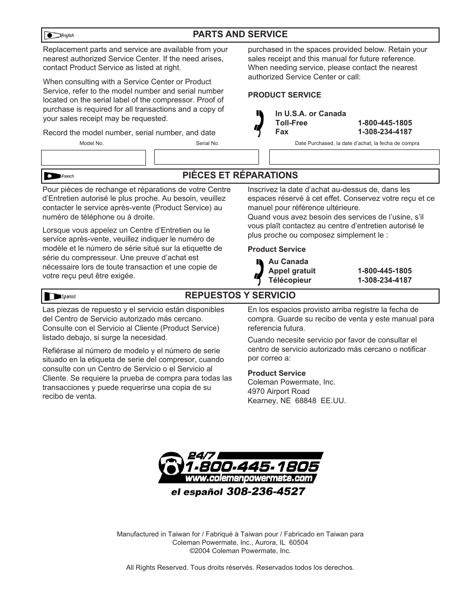 Powermate VPP0000201 User Manual | Page 20 / 20