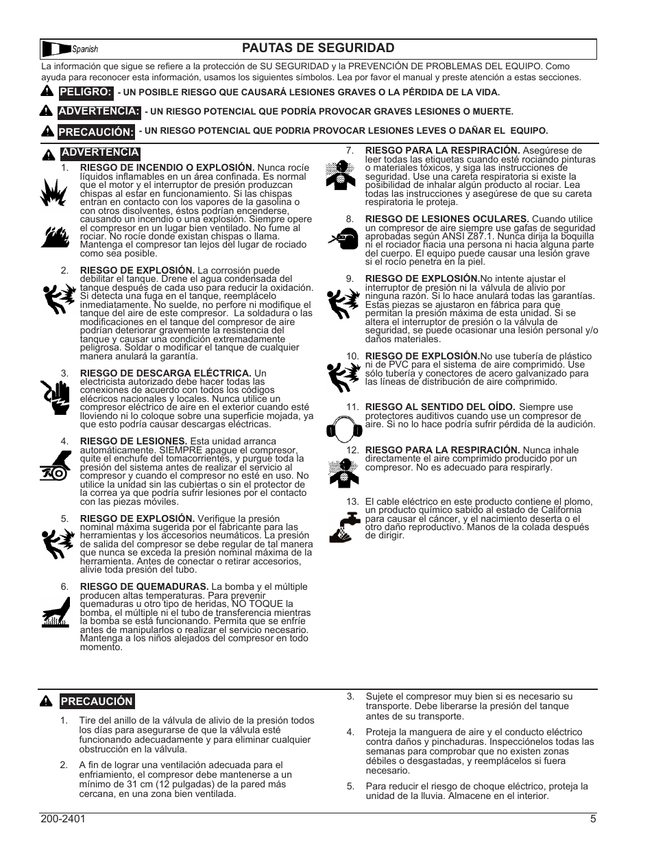 Pautas de seguridad | Powermate VPP0000201 User Manual | Page 5 / 20