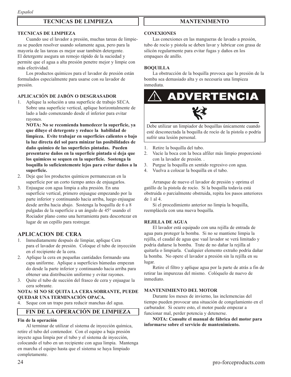 Powermate PWF0102000.03 User Manual | Page 24 / 32
