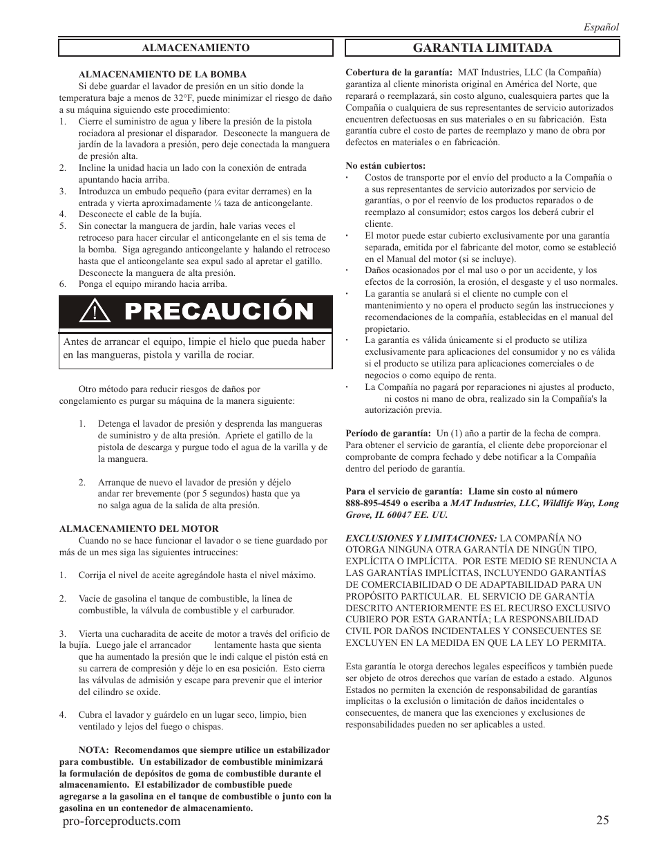 Powermate PWF0102000.03 User Manual | Page 25 / 32
