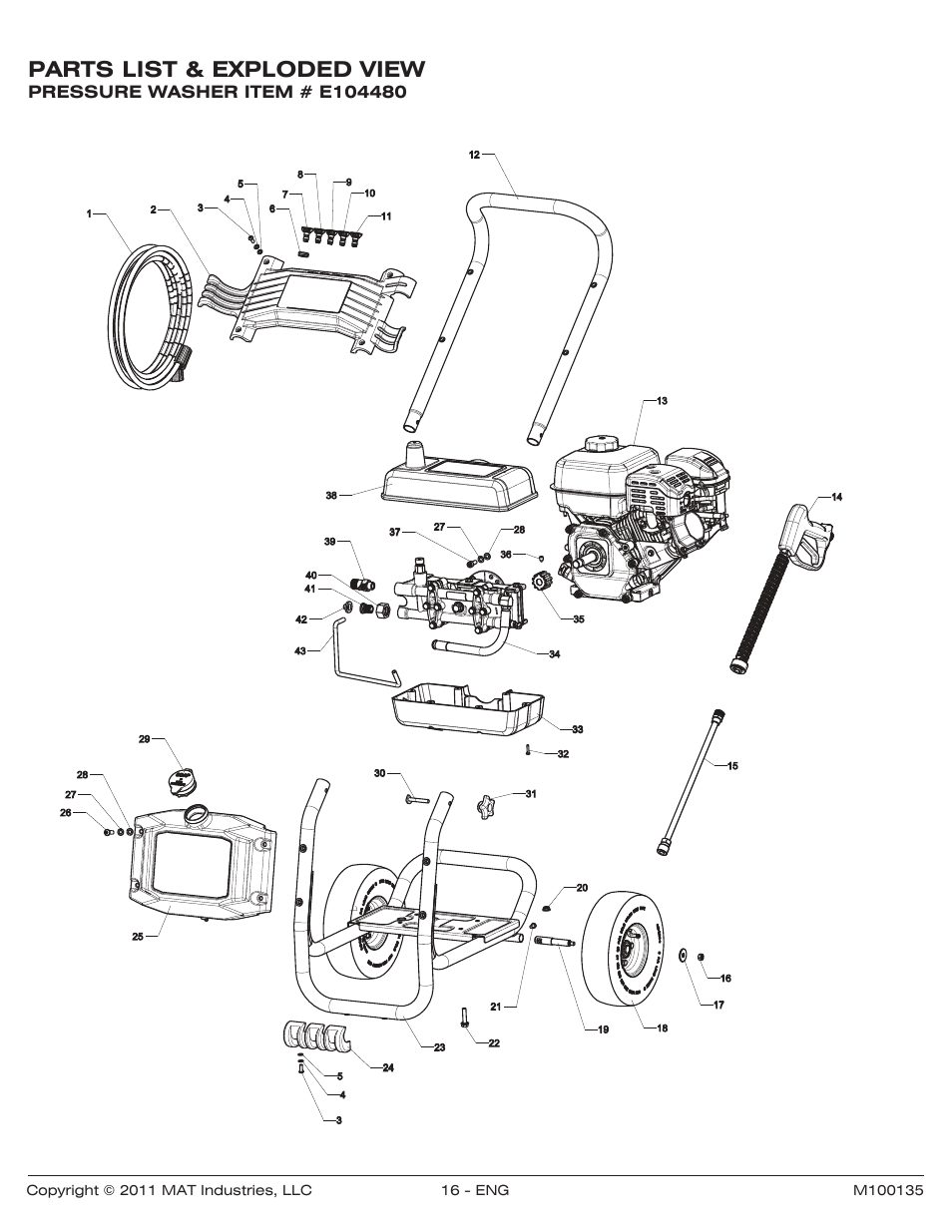 Parts list & exploded view | Powermate PWZ0142700.01 User Manual | Page 16 / 56