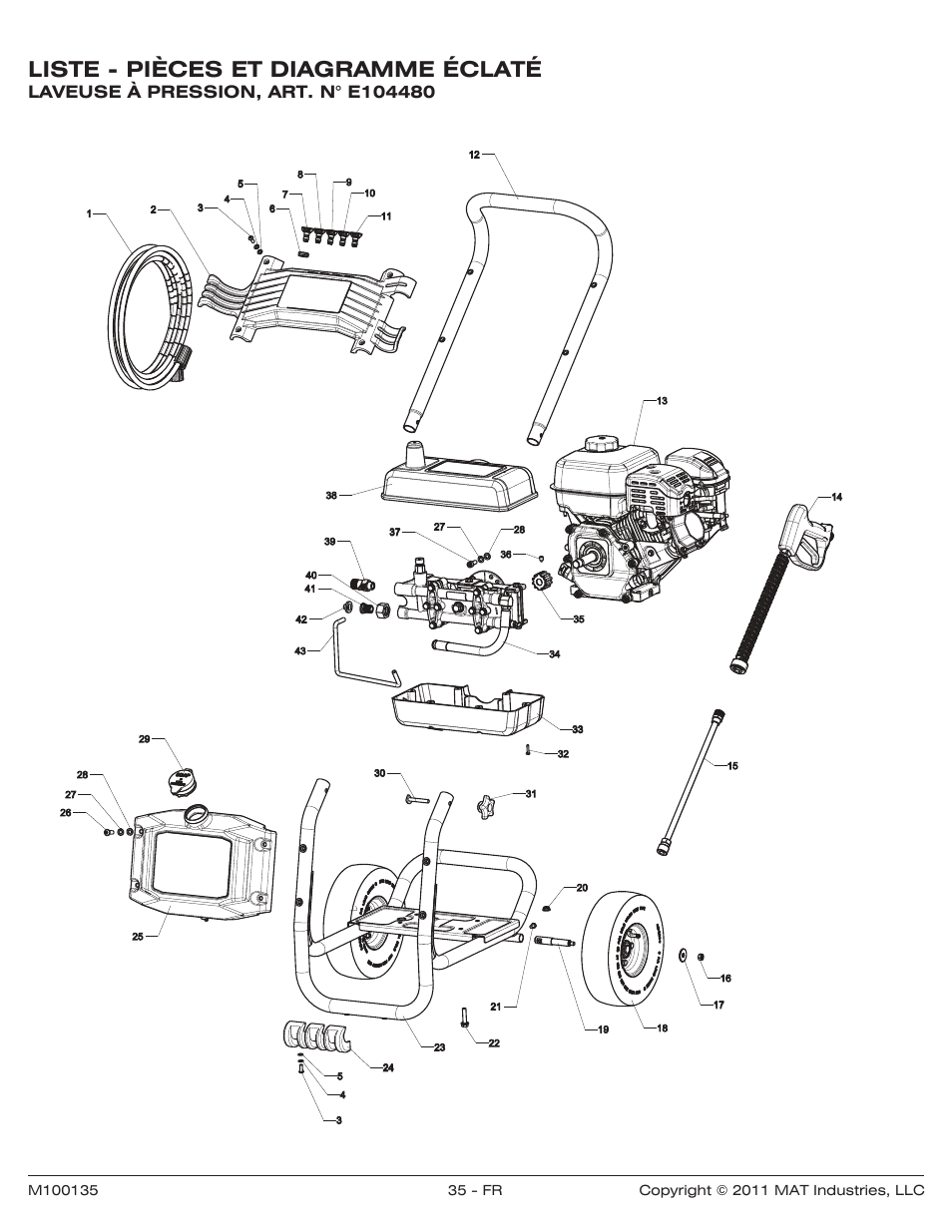 Liste - pièces et diagramme éclaté | Powermate PWZ0142700.01 User Manual | Page 35 / 56
