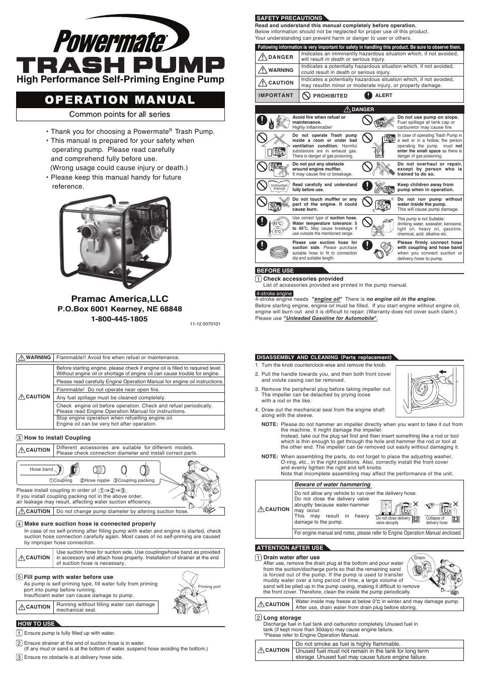 Powermate PP0100342 User Manual | 2 pages